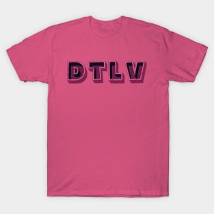 Downtown Las Vegas DTLV 3D Eggplant T-Shirt